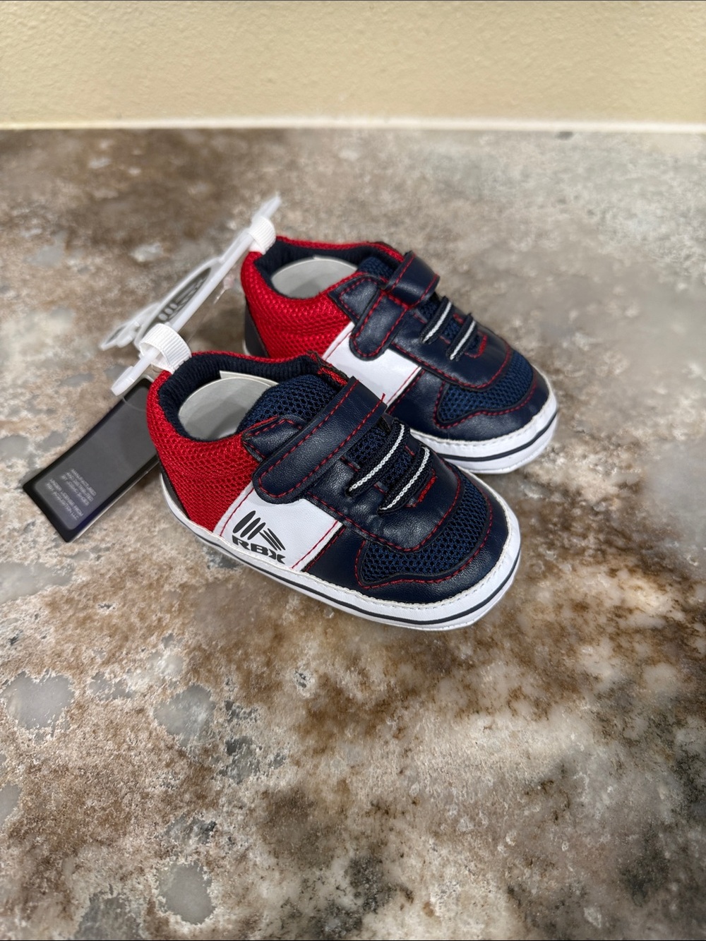 RBX Navy, Red & White Baby Walker Shoes